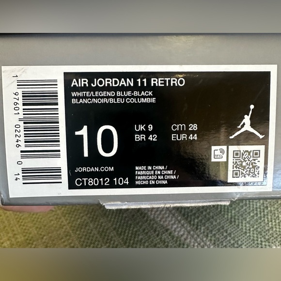 Nike Air Jordan 11 Retro Legend Blue CT8012-104 Size 10 Men Preowned - Picture 11 of 11